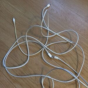 Two like new Apple lighting charging cables